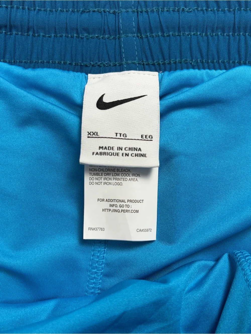 Nike Men's Swim Shorts XXL Pink/Blue Colorblock Drawstring NEW